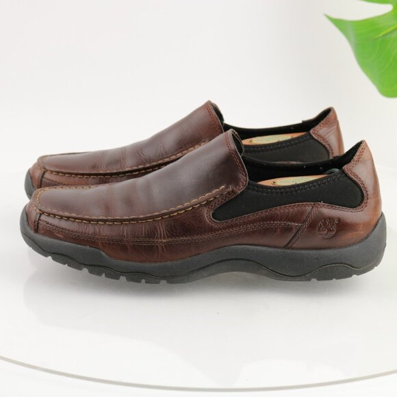 Timberland Mens Mt Kisco Loafer Size 9.5 Brown Leather Driving Slip On Lug Shoe main image 7